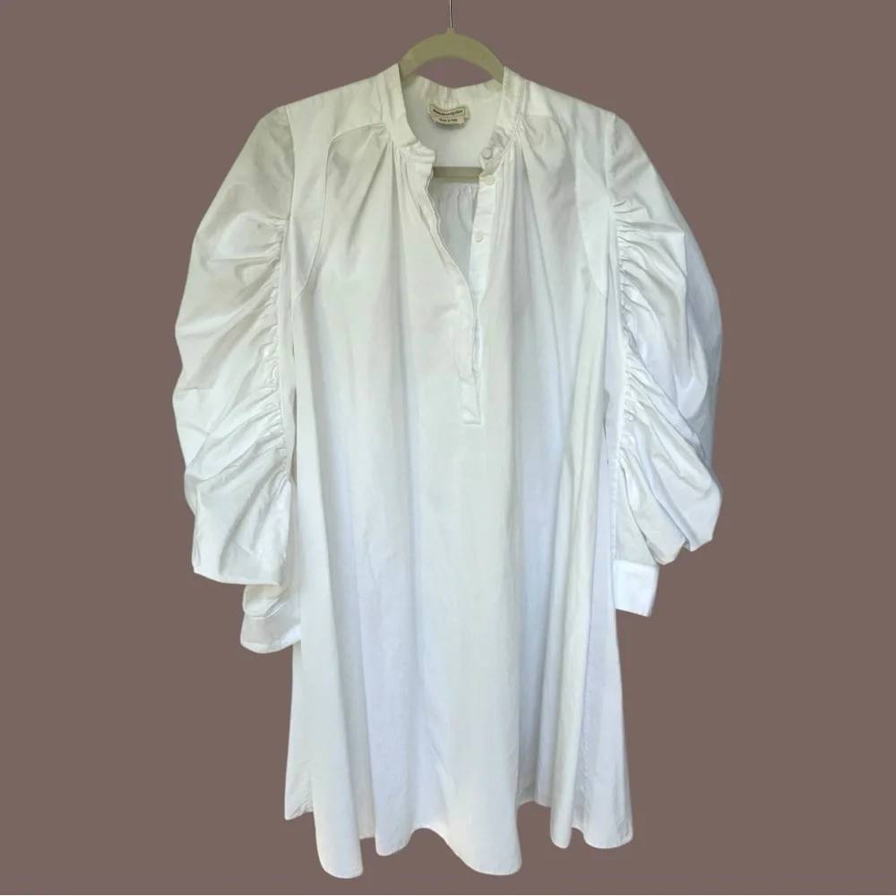 Alexander McQueen White Crisp Cotton Dress - Picture 1 of 8